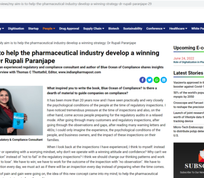 Interview on Indian Pharma Post